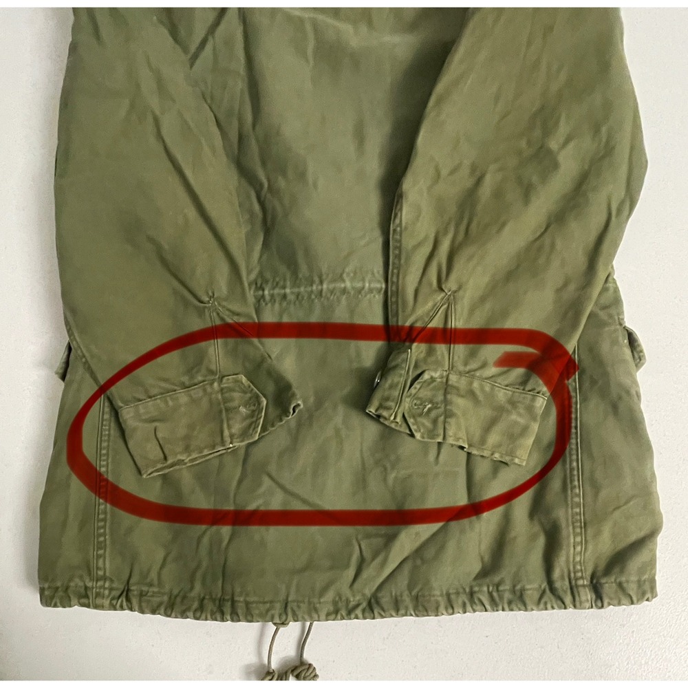 Vintage US Military M-1951 Field Jacket Olive Drab Shade 107 Cotton Sateen Coat - Picture 7 of 12